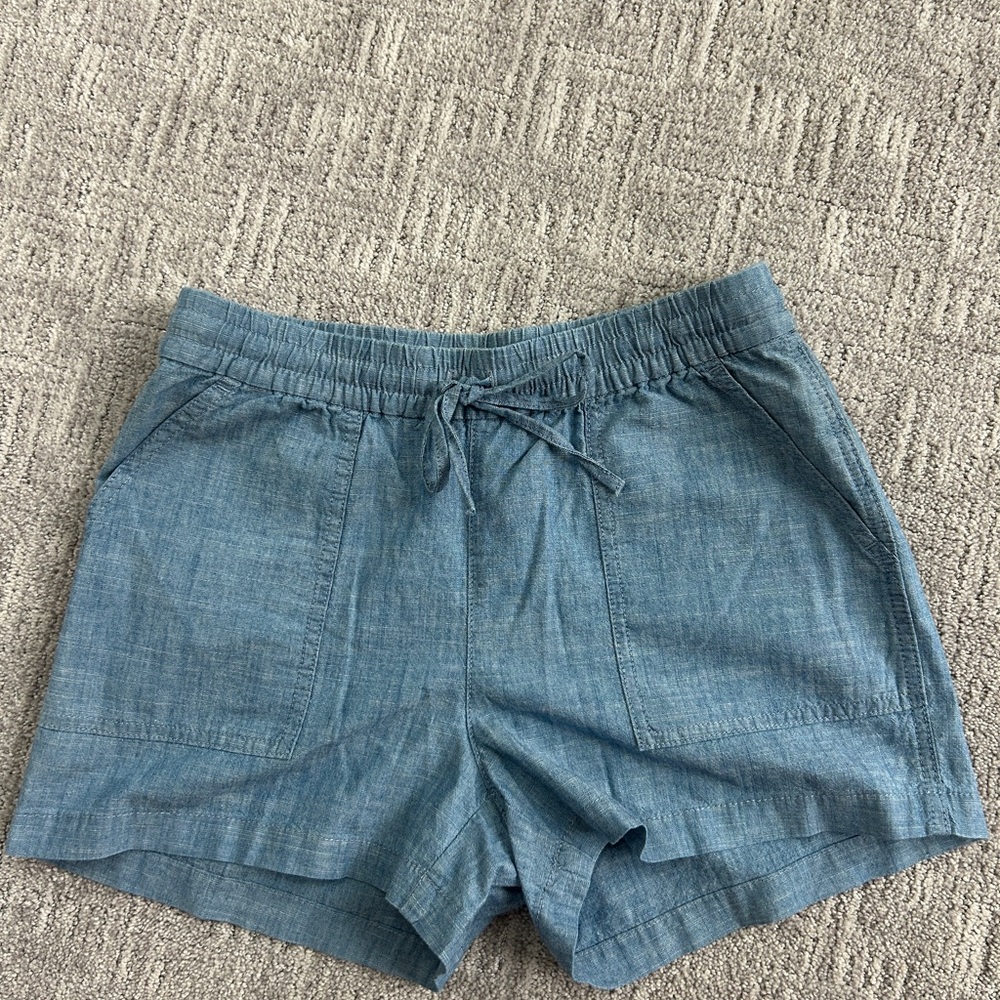 J. Crew Blue Linen Jean Shorts